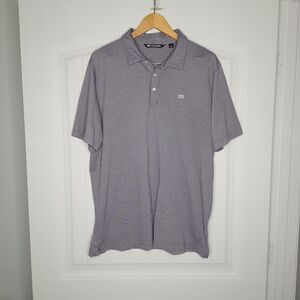 Travis Mathew Polo Shirt Men's XL Gray Short Sleeve Men Casual Lightweight